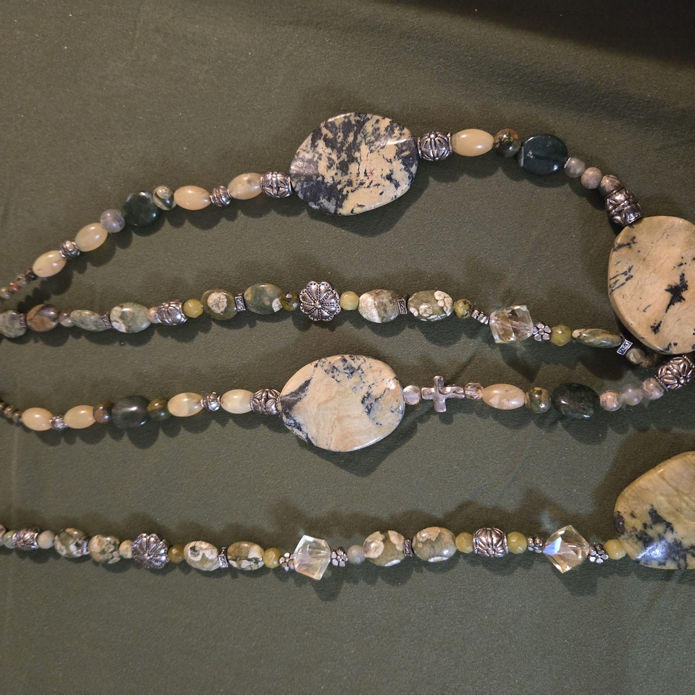 Elegant M Stone Necklace